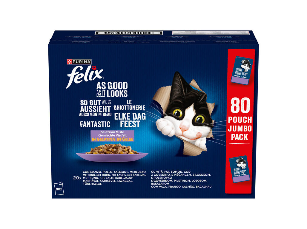 COMIDA H&Uacute;MIDA GATO FELIX FANTASTIC 80X85G image number 1