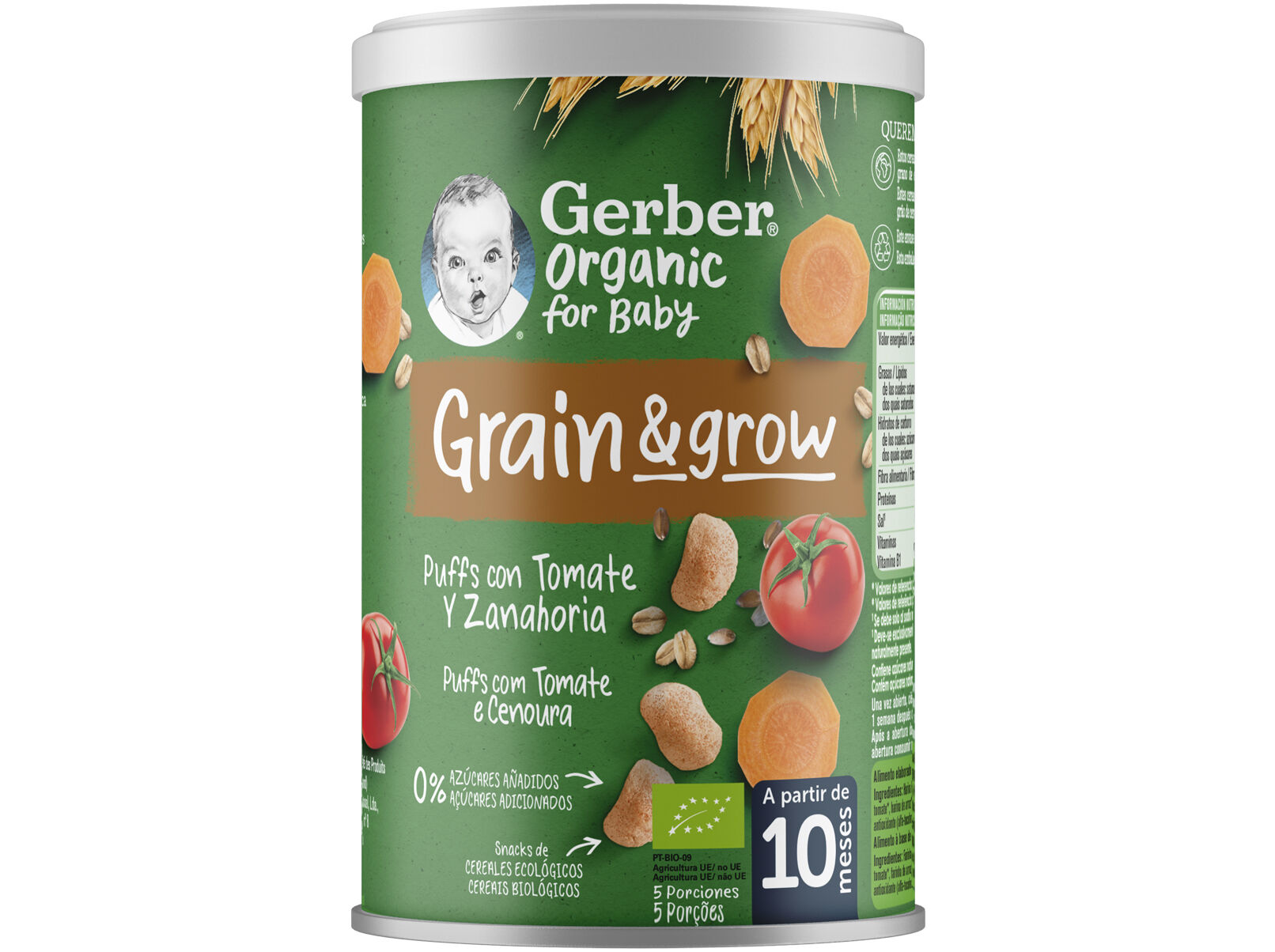 SNACK GERBER BIO CENOURA TOMATE 35G image number 1