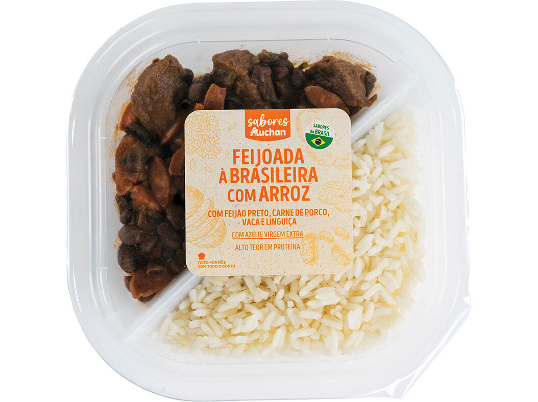 FEIJOADA &Agrave; BRASILEIRA COM ARROZ SABORES AUCHAN 300 G