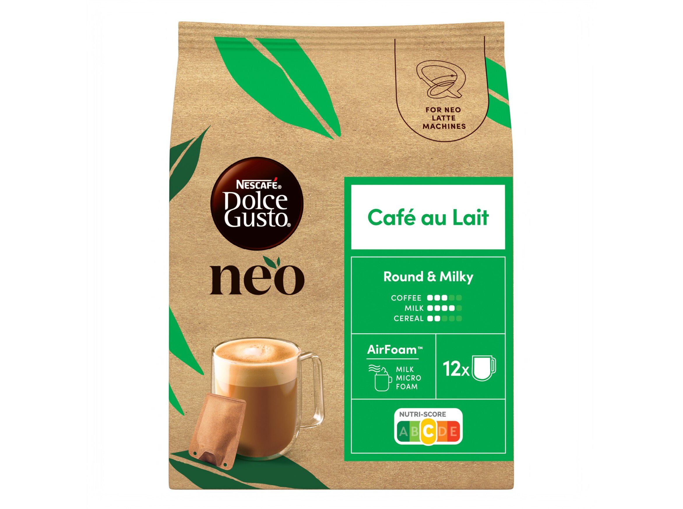 C&Aacute;PSULAS SISTEMA NEO DOLCE GUSTO CAF&Eacute; AU LAIT 12 CAPS