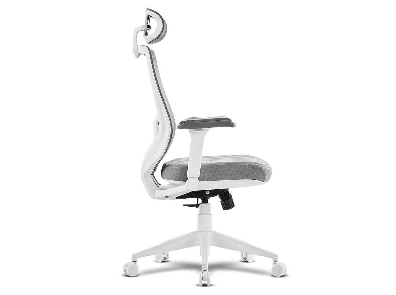 CADEIRA DE ESCRIT&Oacute;RIO ERGON&Oacute;MICA ALPHA GAMER STELLA BRANCA/CINZA image number 2