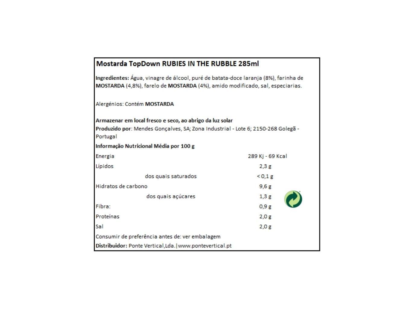 MOSTARDA RUBIES IN THE RUBBLE 285 ML image number 1