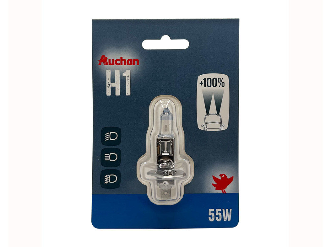 L&Acirc;MPADA AUTO AUCHAN H1 12V 55W +60% LUZ image number 0