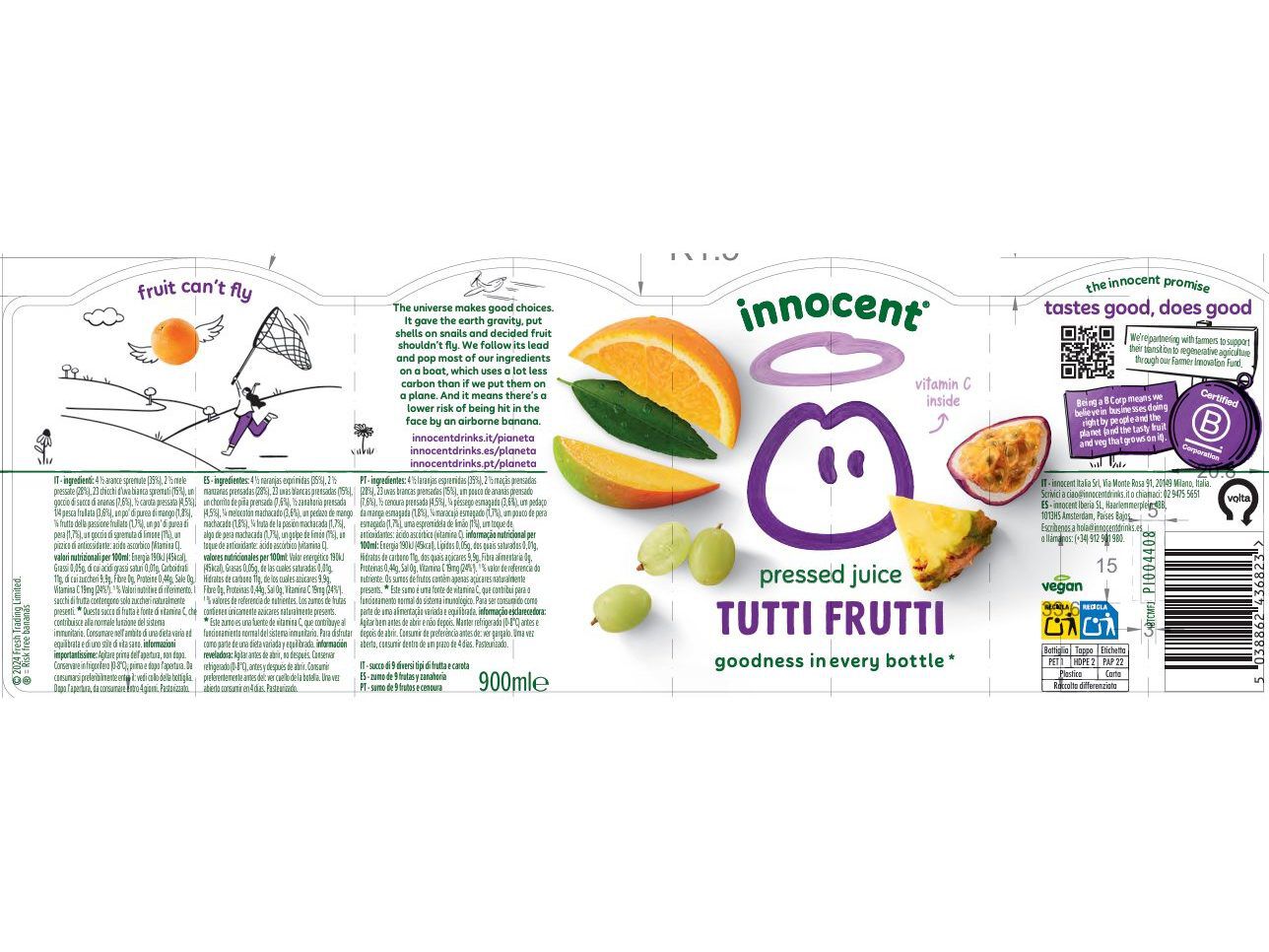 SUMO INNOCENT TUTTI-FRUTTI 0.90L (SDR) image number 1