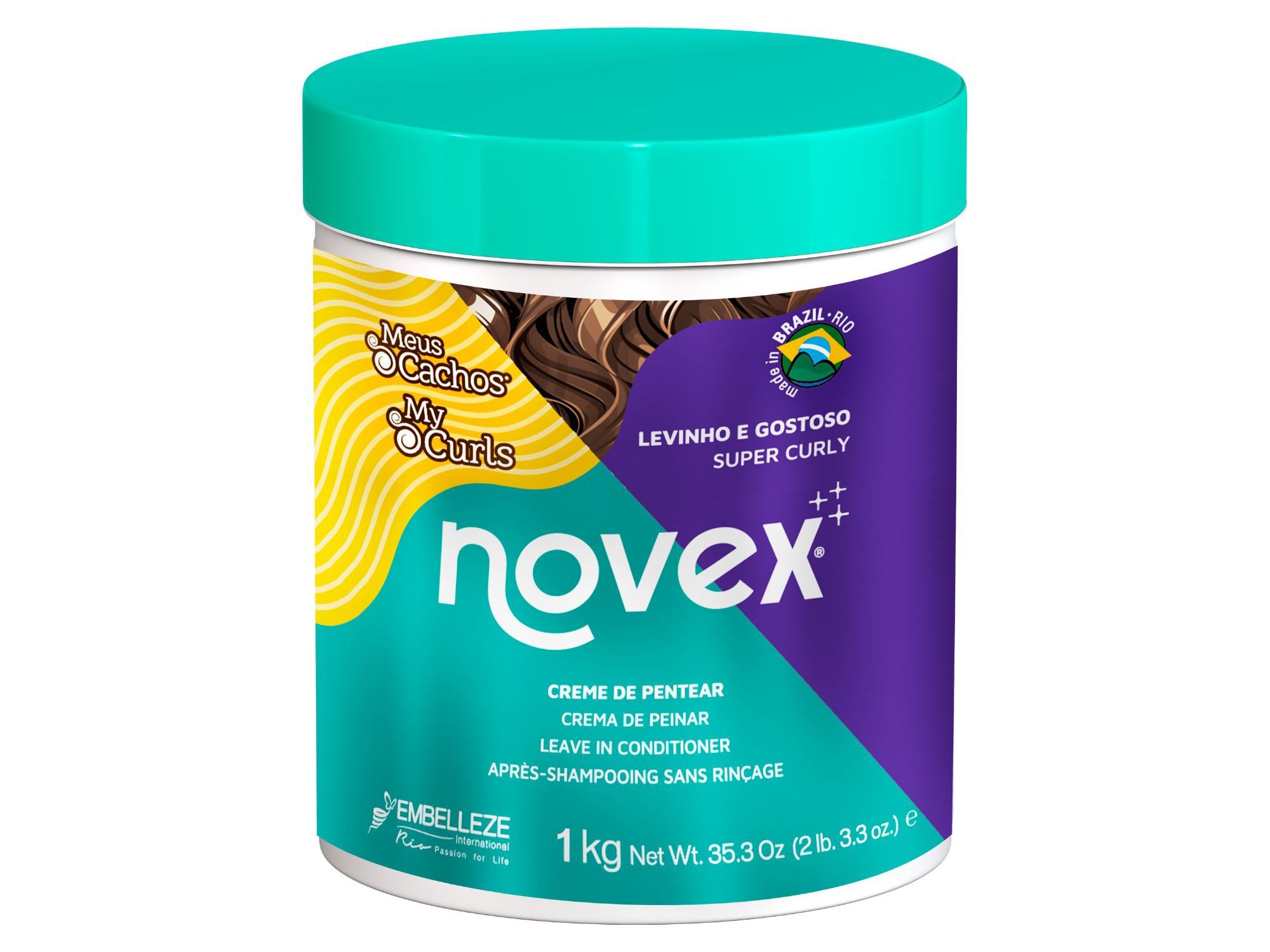 CREME PENTEAR NOVEX M CACHOS LEVINHO E GOSTOSO 1KG image number 0