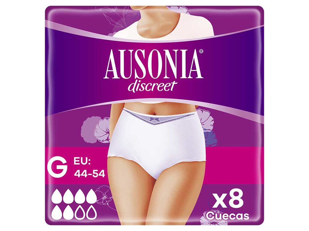 CUECAS INCONTIN&Ecirc;NCIA PLUS TAMANHO GRANDE AUSONIA DISCREET 8 UN