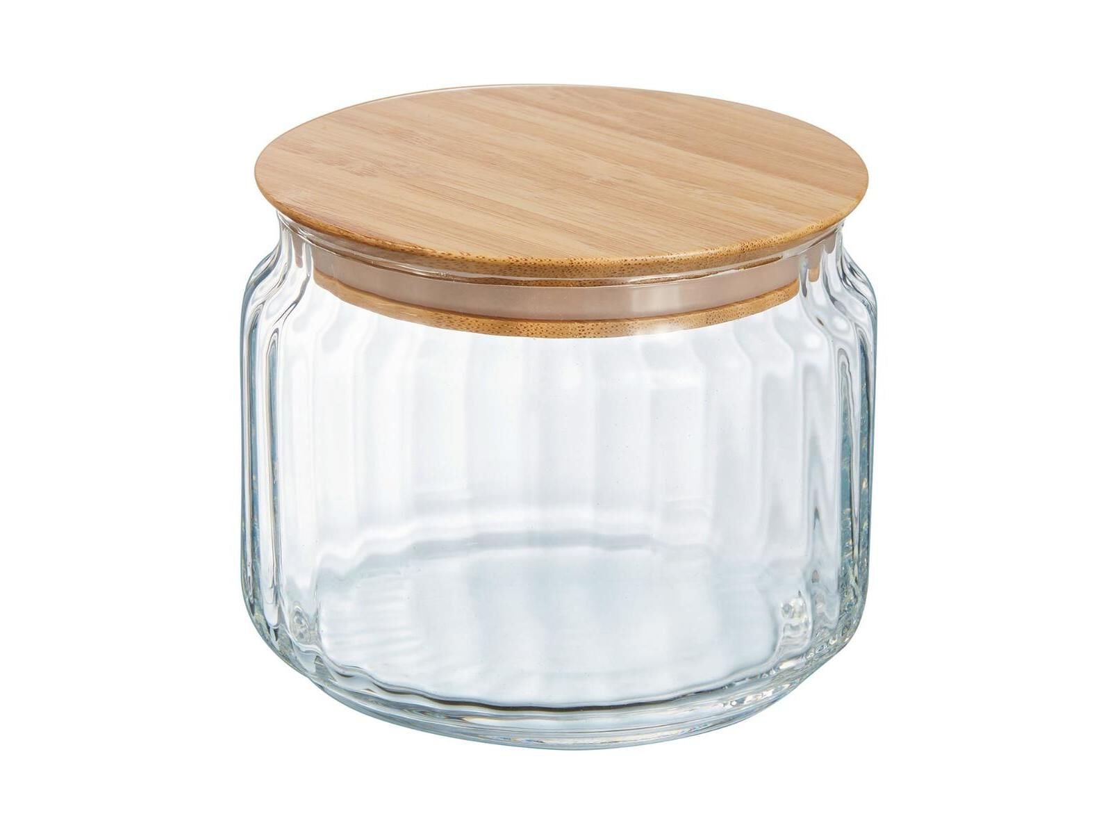 FRASCO DE VIDRO LUMINARC COM TAMPA DE BAMBU 500 ML