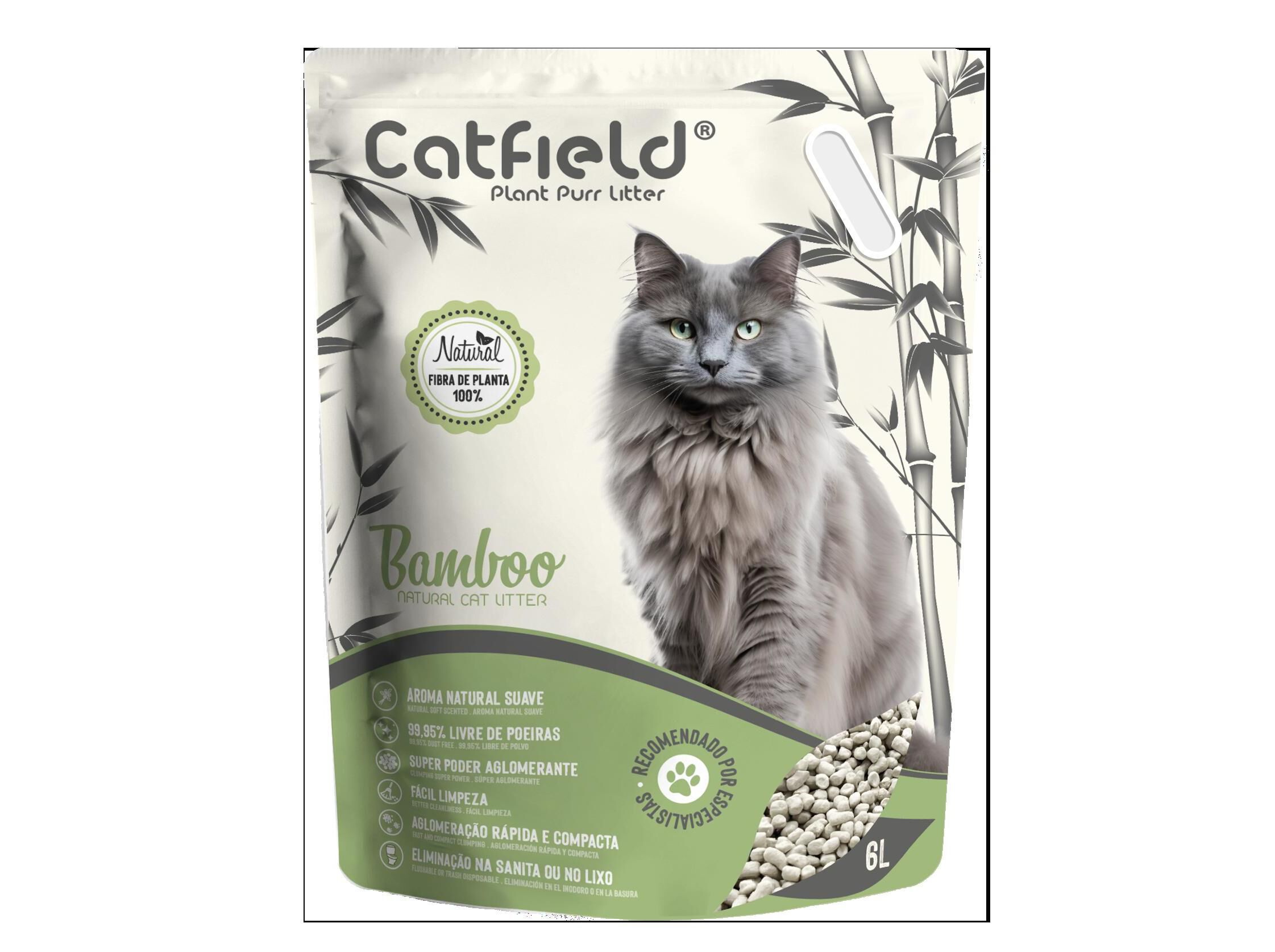 AREIA PARA GATO CATFIELD BAMBU 6L image number 1