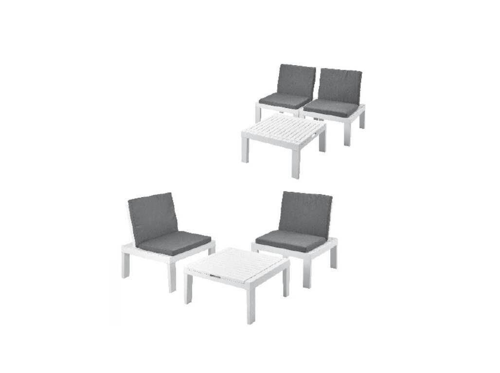 CONJUNTO MODULAR PROGARDEN BRANCO DUETTO 3 PE&Ccedil;AS image number 0