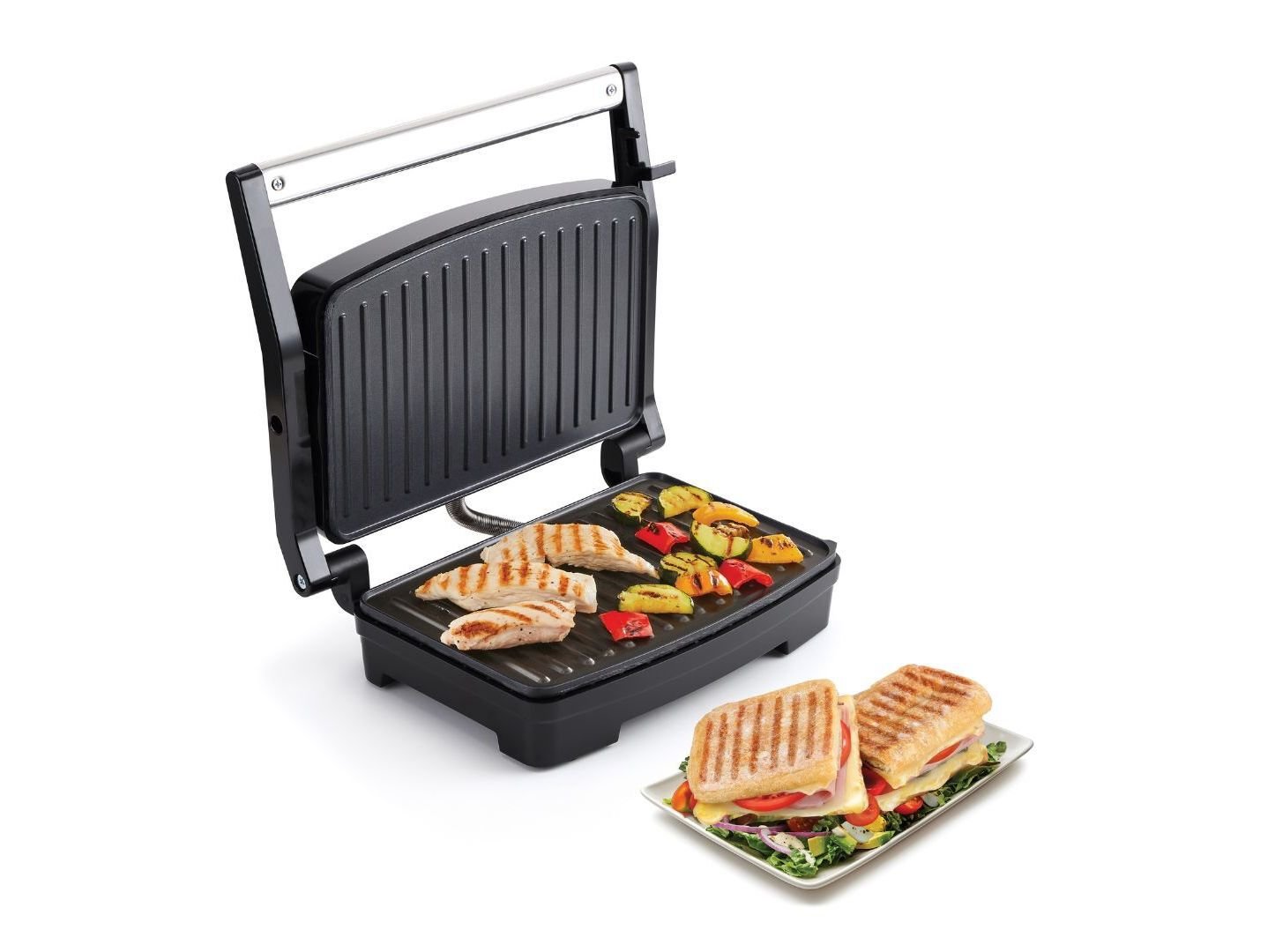 GRELHADOR DE PLACAS QILIVE Q.5397 COMPACTO 750W PLACAS ANTIADERENTES