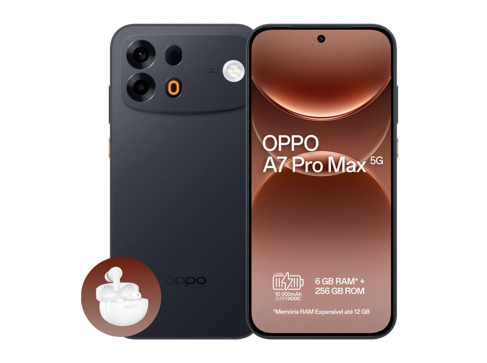 BUNDLE OPPO A7 PRO MAX 5G+AIR 5 BR PRETO image number 4