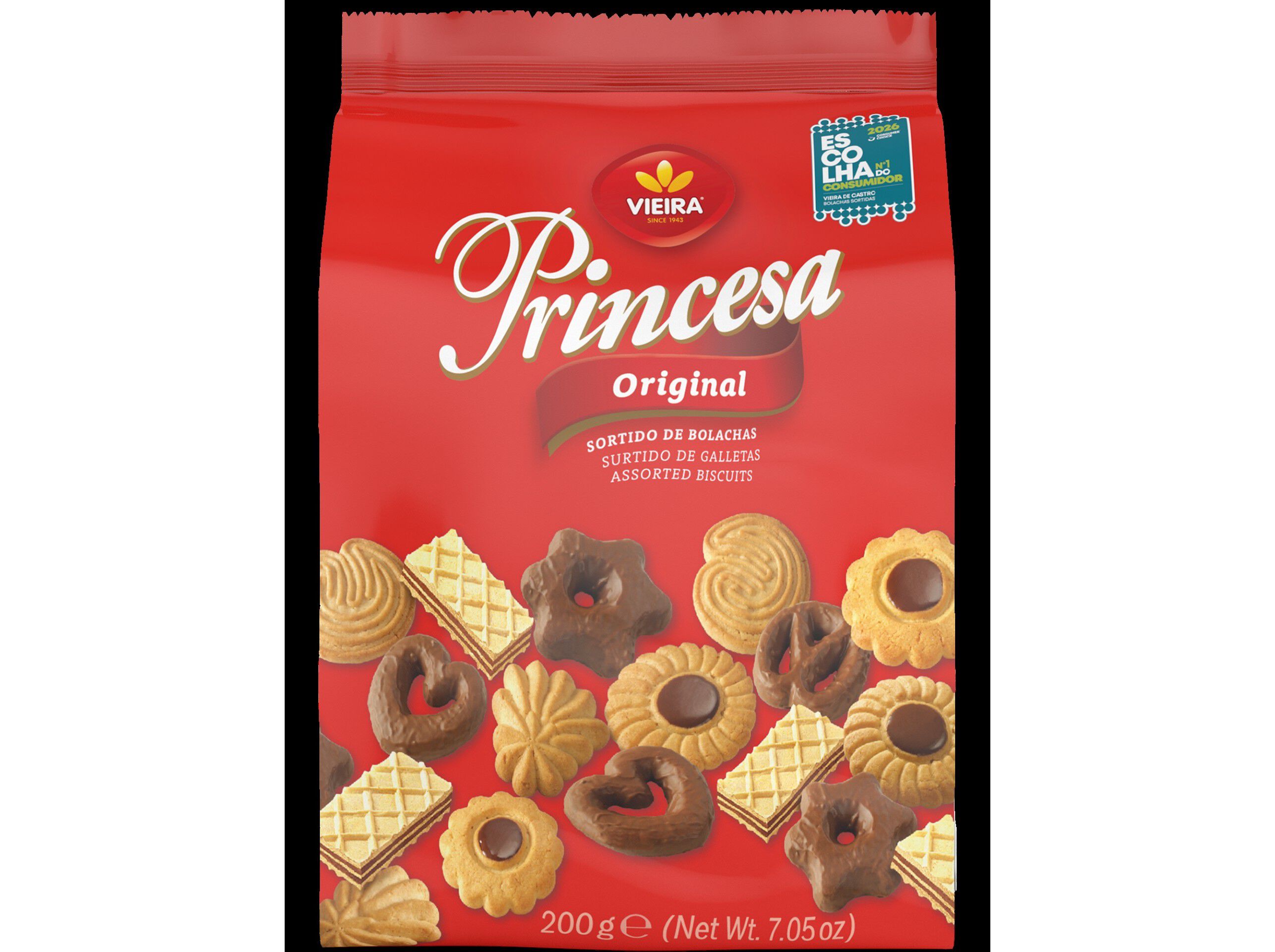 BOLACHAS VIEIRA SORTIDO 200G image number 0