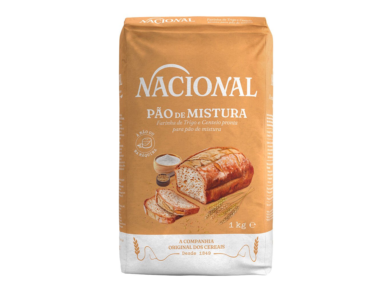 FARINHA NACIONAL PREPARADA P/P&Atilde;O R&Uacute;STICO 1KG