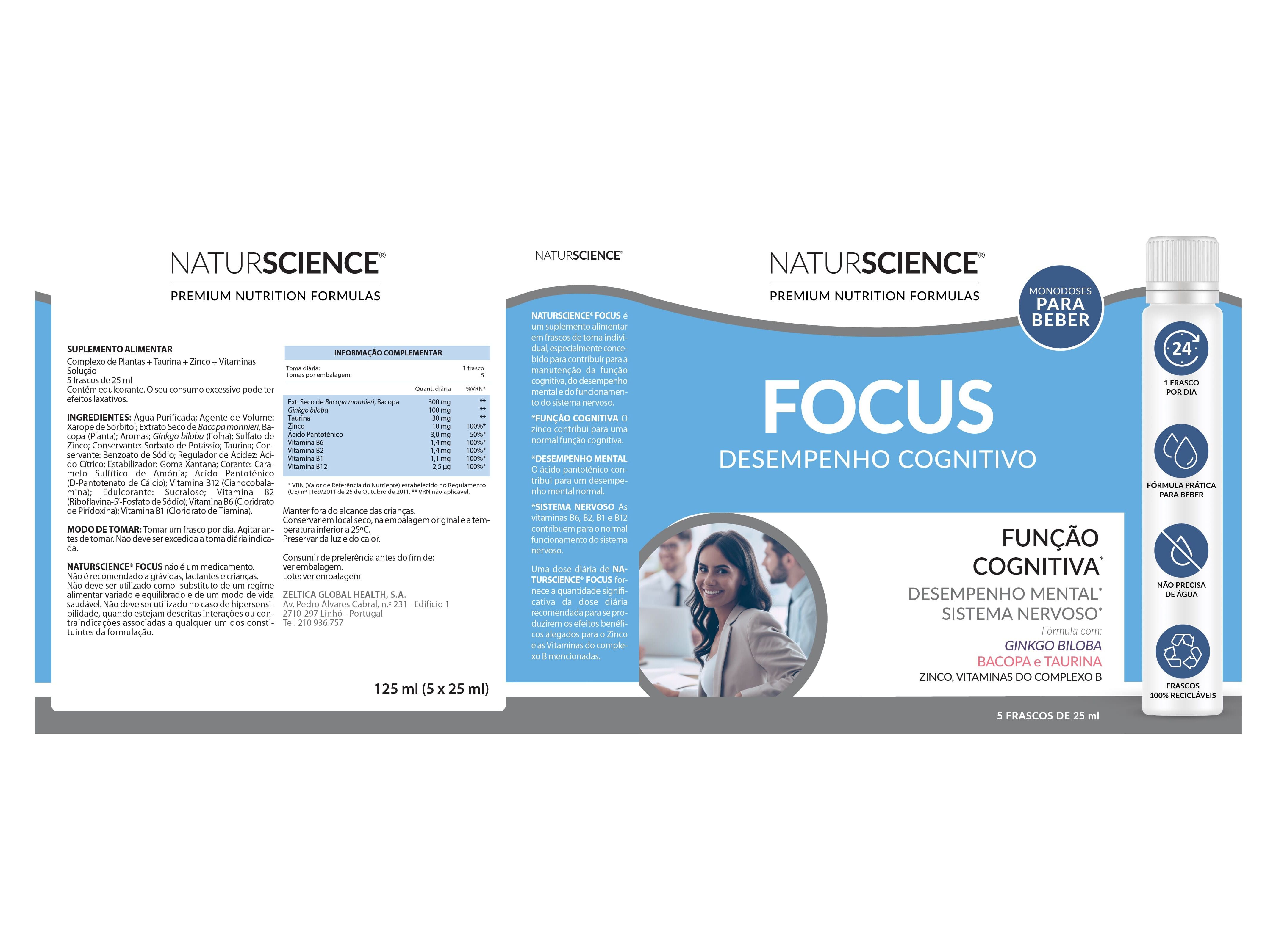 SUPLEMENTO NATURSCIENCE FOCUS 5X25ML image number 1