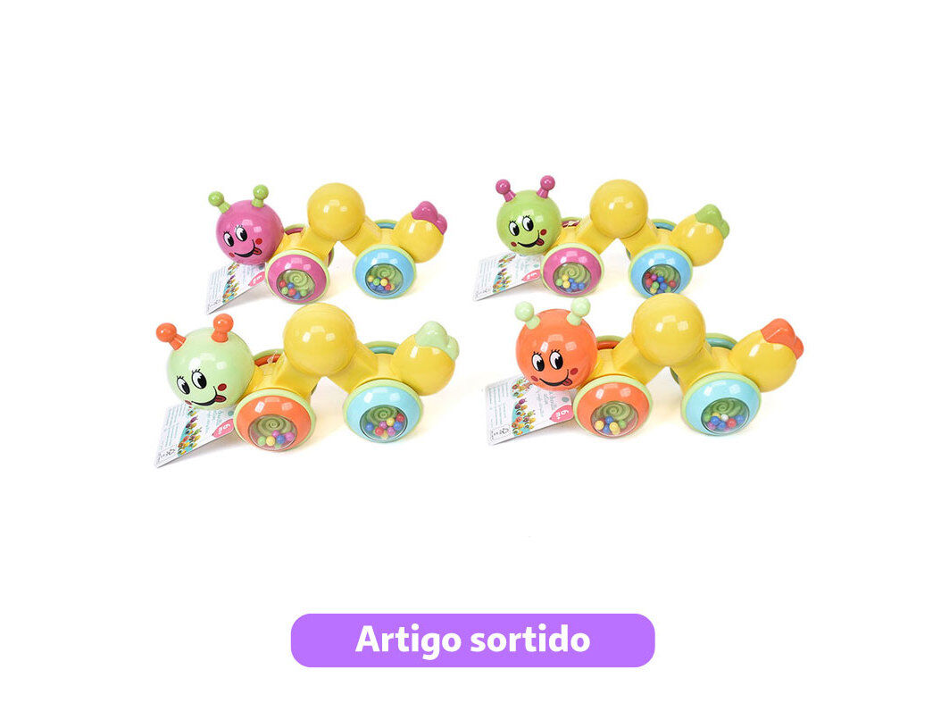 LAGARTA ONE TWO FUN COM ATIVIDADES CORES SORTIDAS