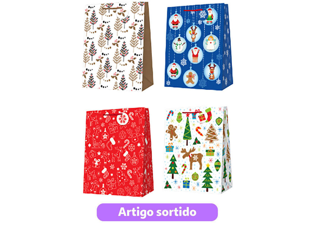 SACO PRESENTE POLEGAR TAMANHO S 9X18X23CM MODELOS SORTIDOS image number 0