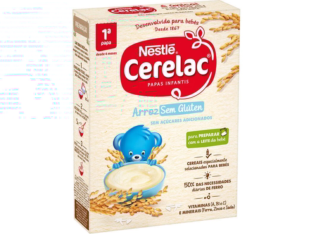 FARINHA N&Atilde;O L&Aacute;CTEA CERELAC ARROZ SEM GLUTEN 250G image number 0