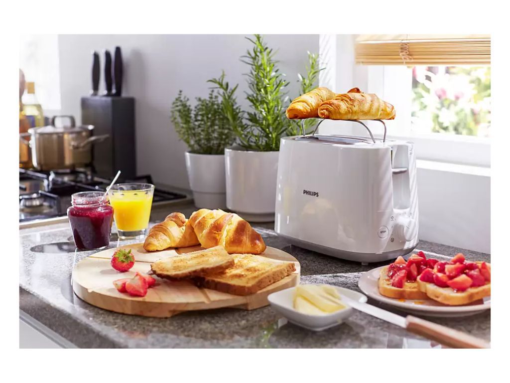 TORRADEIRA 2 FENDAS PHILIPS HD2581/00 BRANCO 830W image number 3