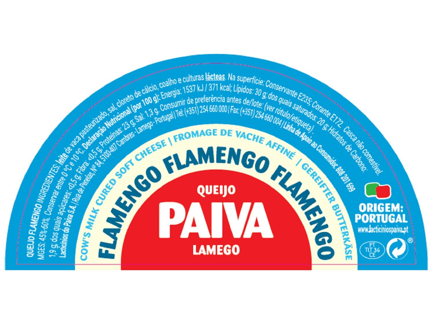 QUEIJO FLAMENGO BOLA PAIVA 1/4 UNID image number 1