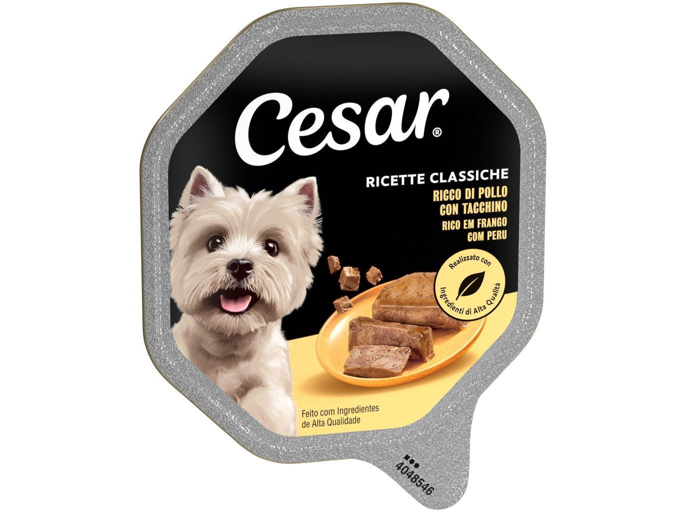 COMIDA H&Uacute;MIDA PARA C&Atilde;O CESAR TERRINA COM PAT&Ecirc; DE FRANGO 150G image number 0