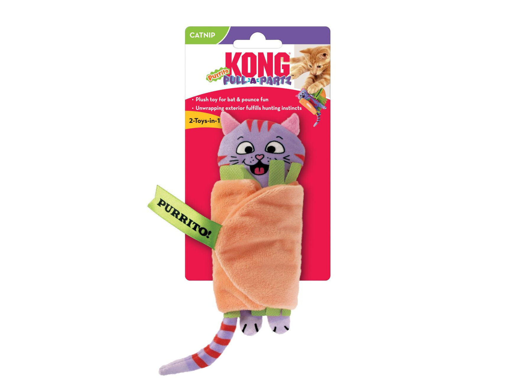 BRINQUEDO PARA GATO KONG PULL-A-PARTZ PURRITO