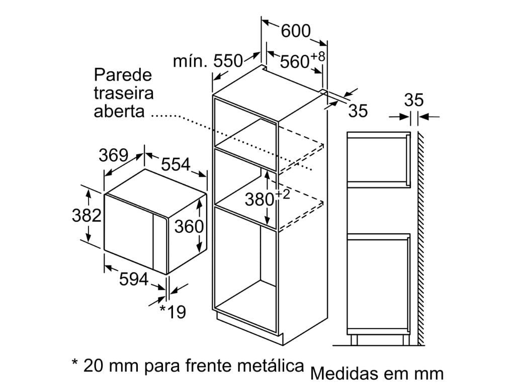 MICRO-ONDAS ENCASTRE BOSCH BEL554MS0 25L INOX image number 4
