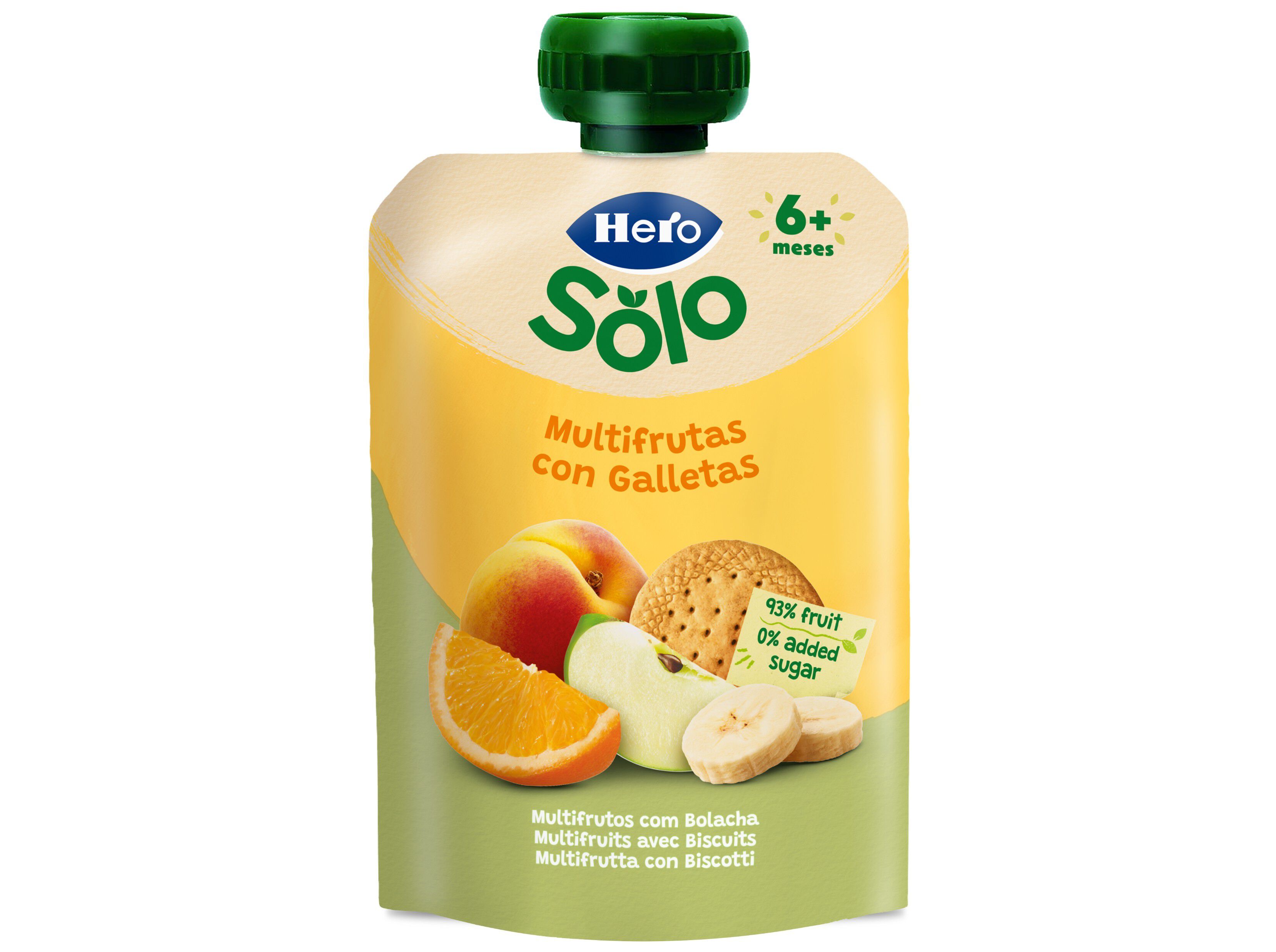 PACOTINHO FRUTA HERO BABY MULTIFRUTOS COM BOLACHA 100G image number 0