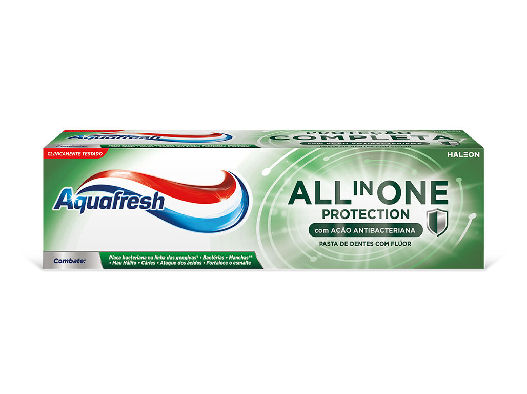 PASTA DE DENTES AQUAFRESH ALL IN ONE ANTIBACTERIANO 75ML