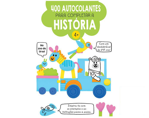 LIVRO 400 AUTOCOLANTES PARA COMPLETAR A HISTÓRIA - NO ZOO DO URSO image number 0