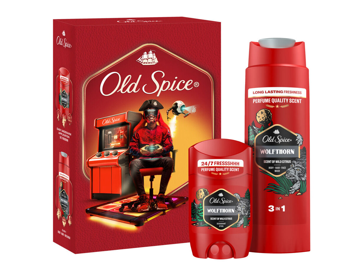 CONJUNTO OLD SPICE WOLFTHORN DEO+BODY/FACE/HAIR WASH image number 0