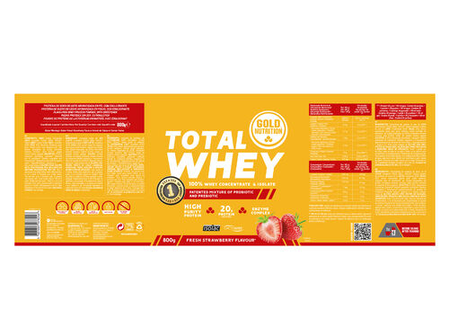 TOTAL WHEY GOLDNUTRITION MORANGO 800 G image number 1