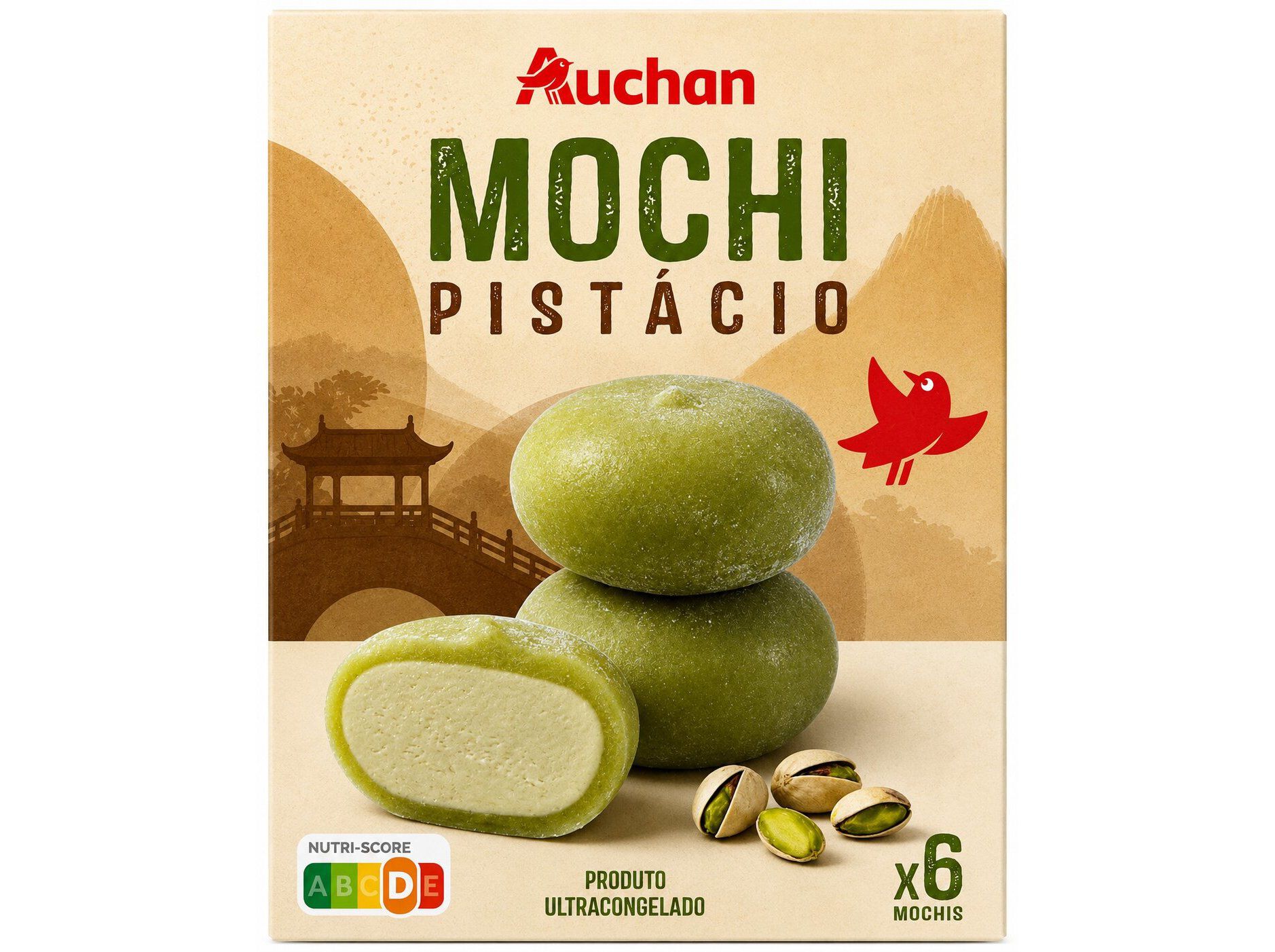 GELADO MOCHI AUCHAN PIST&Aacute;CIO 6UN 210G image number 0