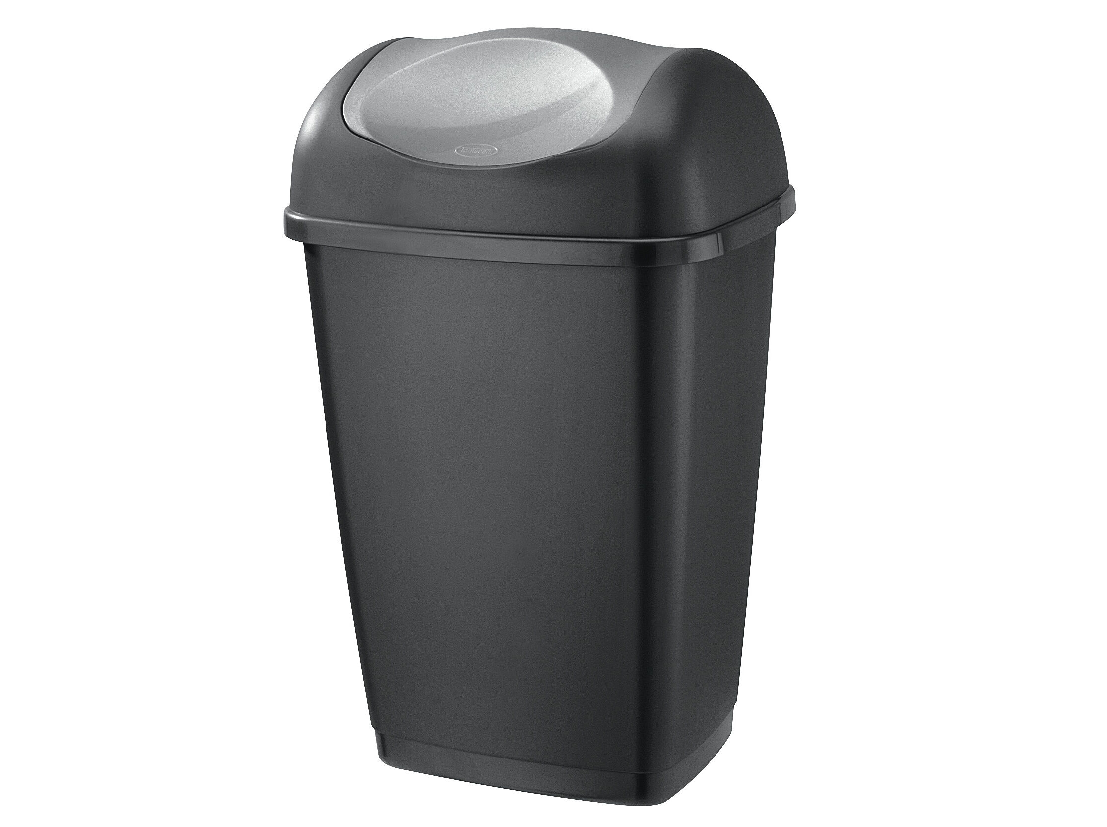 BALDE LIXO AUCHAN ESSENCIAL PRETO 9L