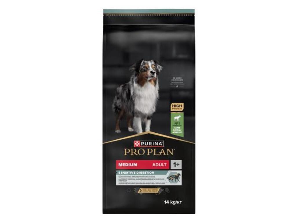 RA&Ccedil;&Atilde;O C&Atilde;O MED PRO PLAN DIGEST&Atilde;O SENS&Iacute;VEL BORREGO 14KG