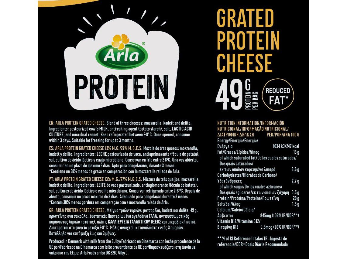 QUEIJO ARLA RALADO PROTEICO 175GR image number 1