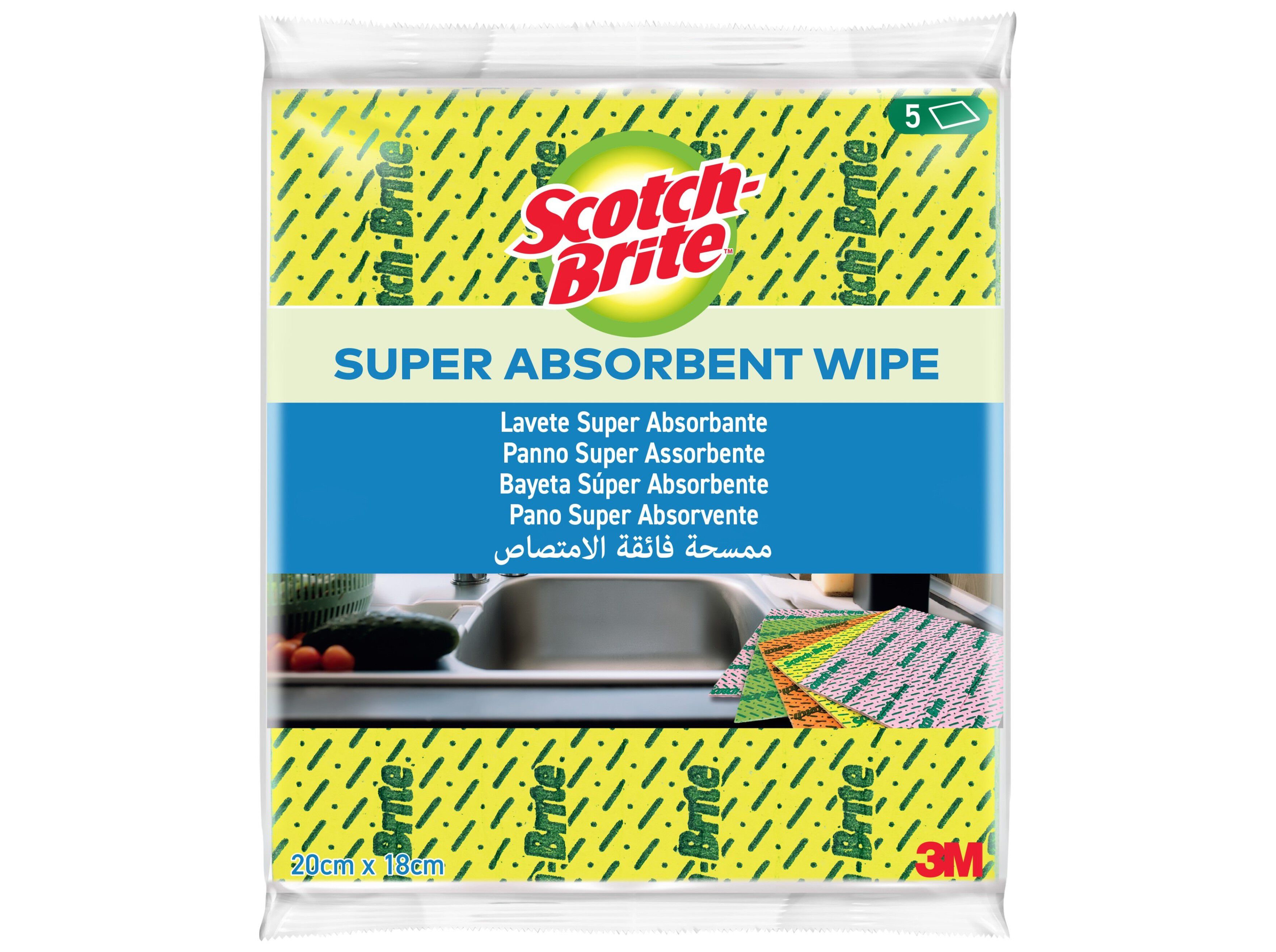 PANOS MULTIUSOS SCOTCH-BRITE SUPER ABSORVENTE 5UN image number 0