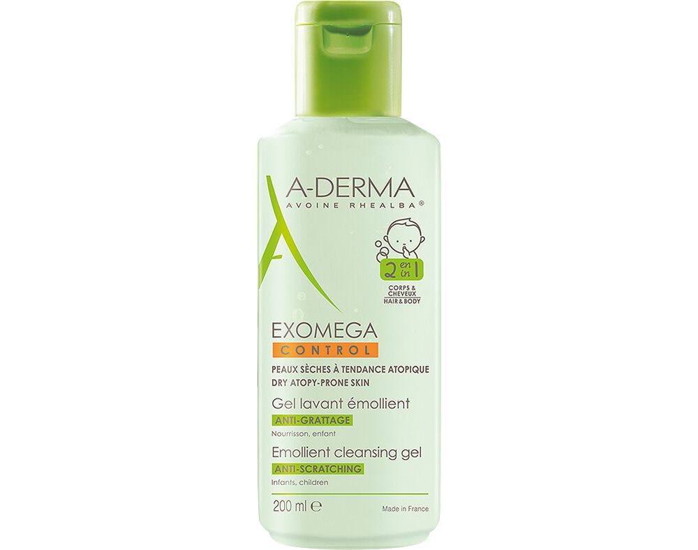 GEL A-DERMA EXOMEGA CORPO E CABELO CONTROL 200ML image number 0