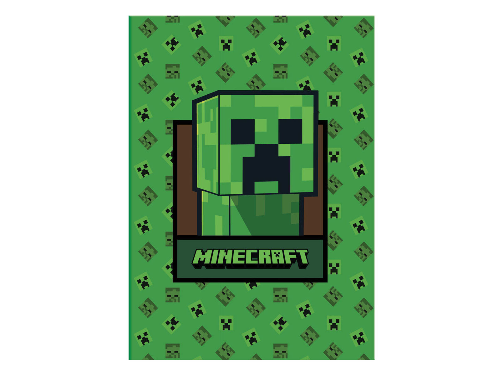 CADERNO A4 MINECRAFT CREEPER PAUTADO 80 FOLHAS AGRAFADO
