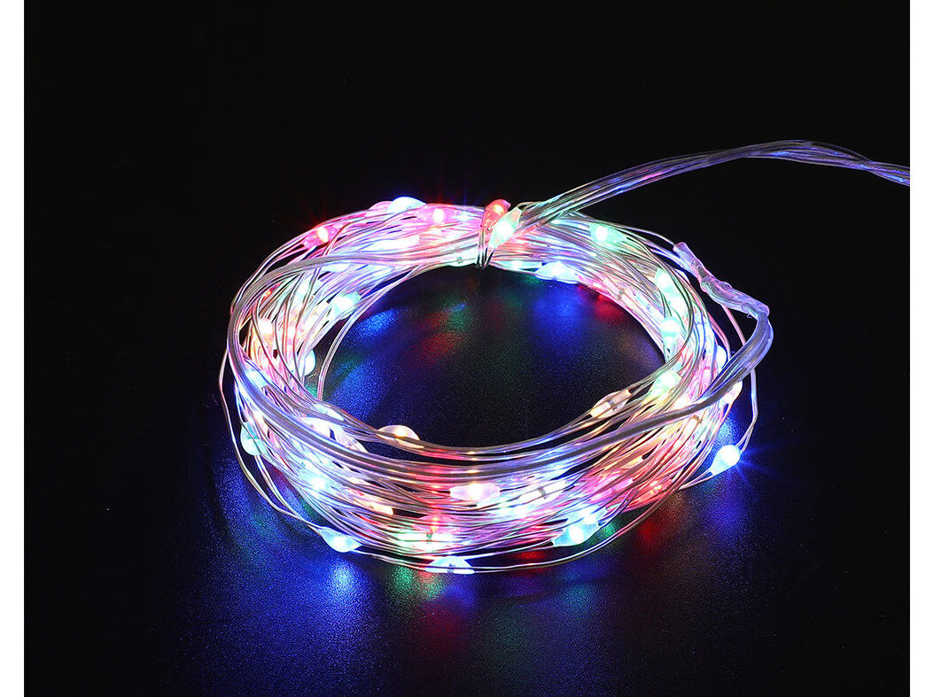 LUZES MULTICORES ACTUEL INTERIOR A PILHAS 100LED image number 0