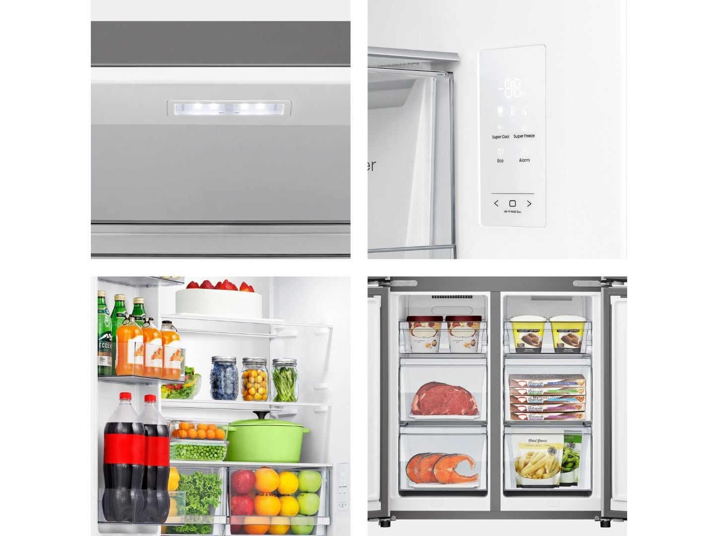 FRIGOR&Iacute;FICO AMERICANO HISENSE RQ5P470SEIE (NO FROST E 178.5CM 483L CINZENTO) image number 3