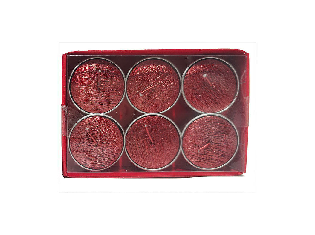 CONJUNTO DE 6 TEALIGHT ACTUEL VERMELHO image number 0