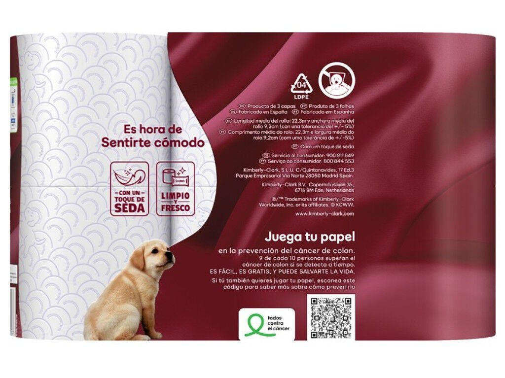 PAPEL HIGI&Eacute;NICO SCOTTEX ACOLCHADO SEDA 3F 6R image number 1