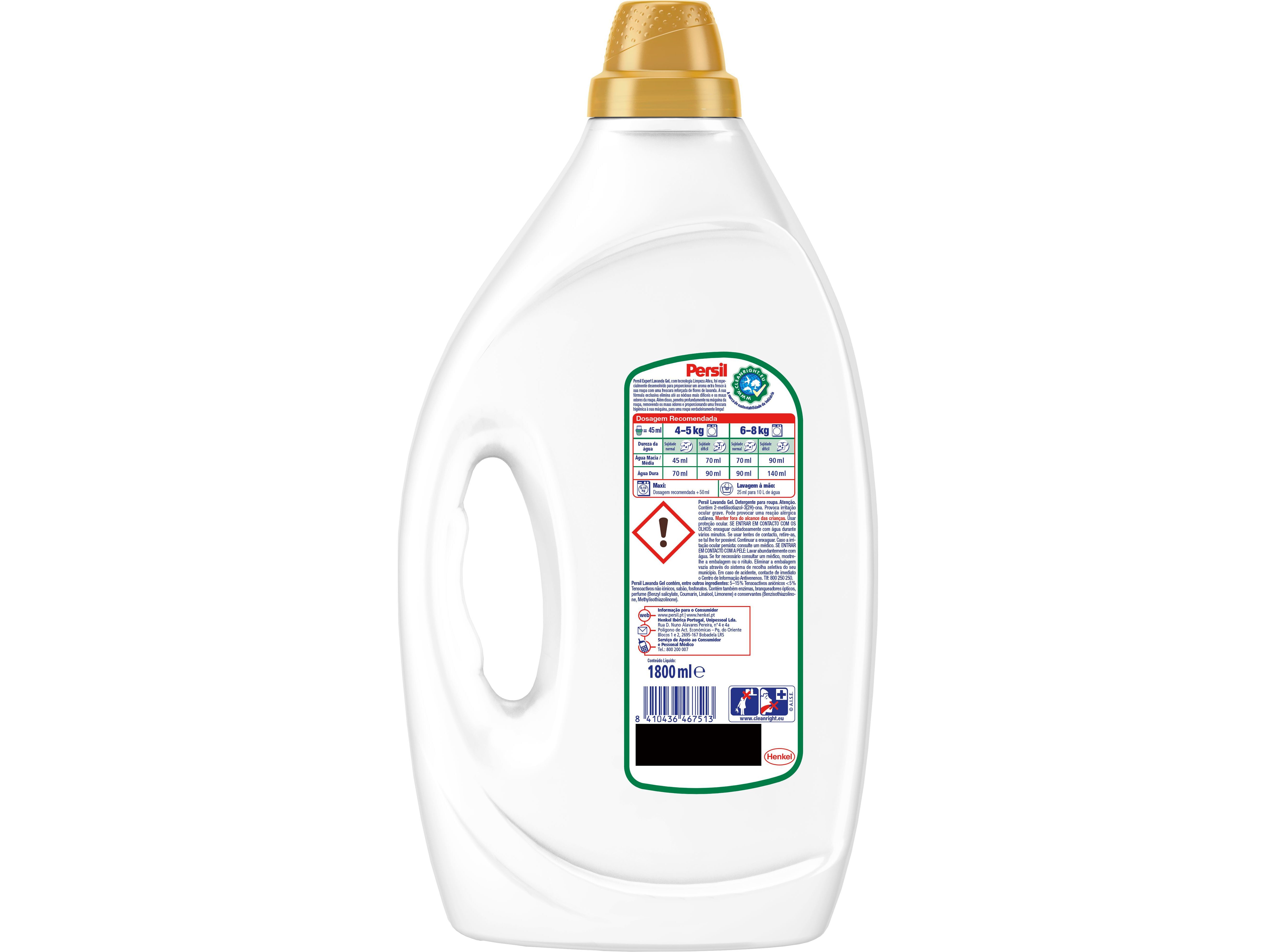 DETERGENTE ROUPA M&Aacute;QUINA LIQU&Iacute;DO PERSIL EXPERT LAVANDA 40D image number 1