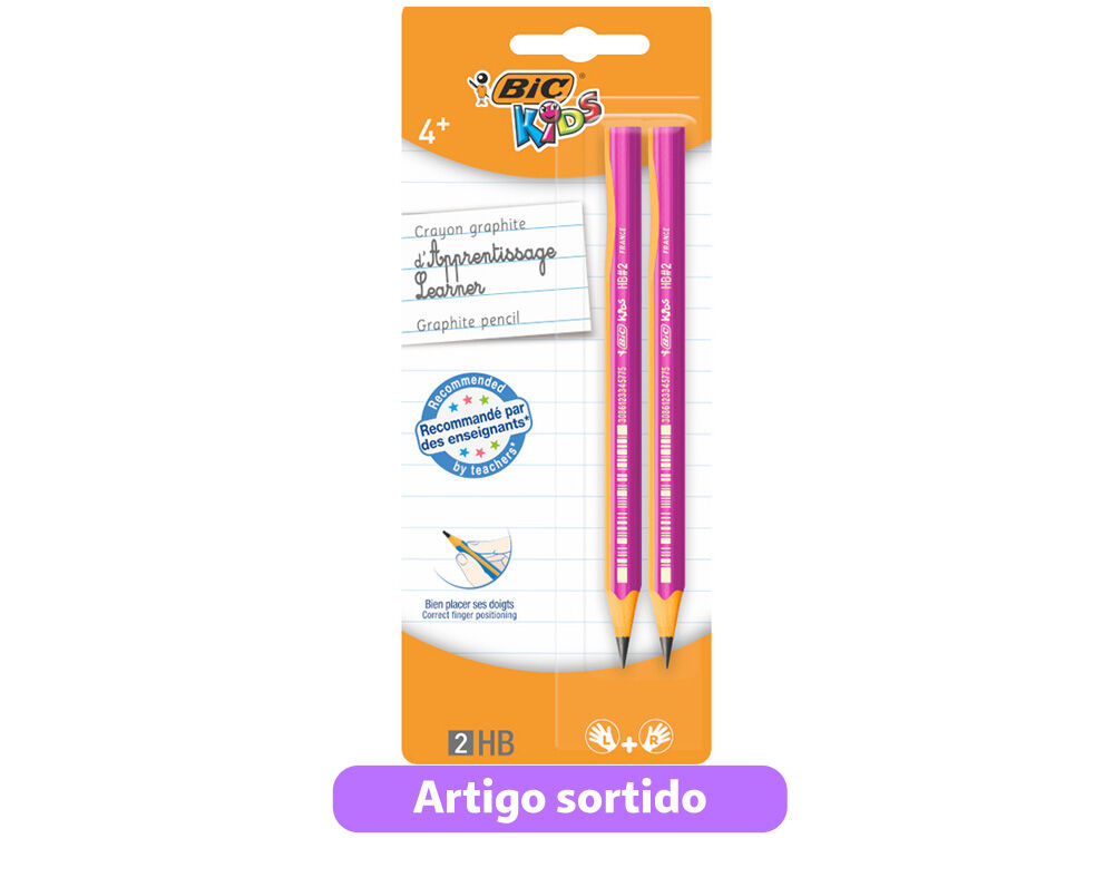 L&Aacute;PIS GRAFITE EVOLUTION BIC KIDS HB 2 UNIDADES CORES SORTIDAS image number 1