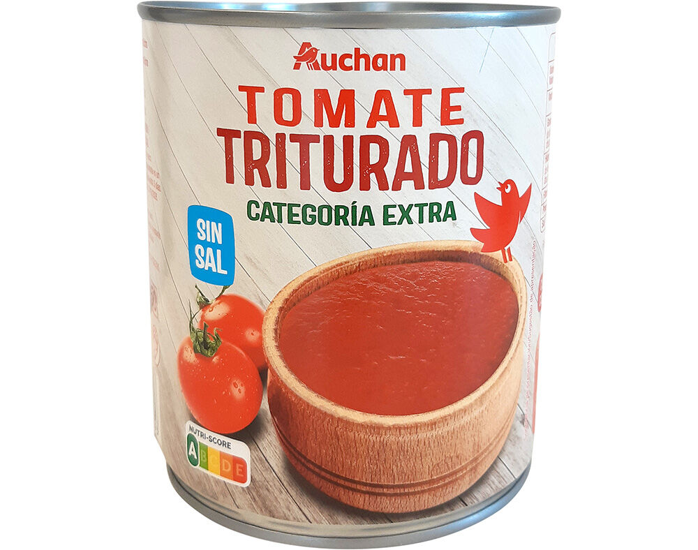 TOMATE AUCHAN TRITURADO SEM SAL 800 G image number 0