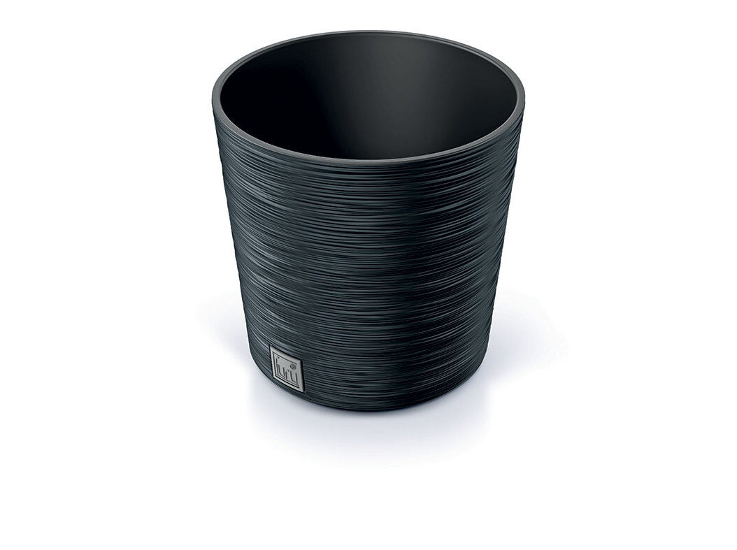 VASOS PL&Aacute;STICO RECICLADO GARDENSTAR PRETO &Oslash;25CM image number 0