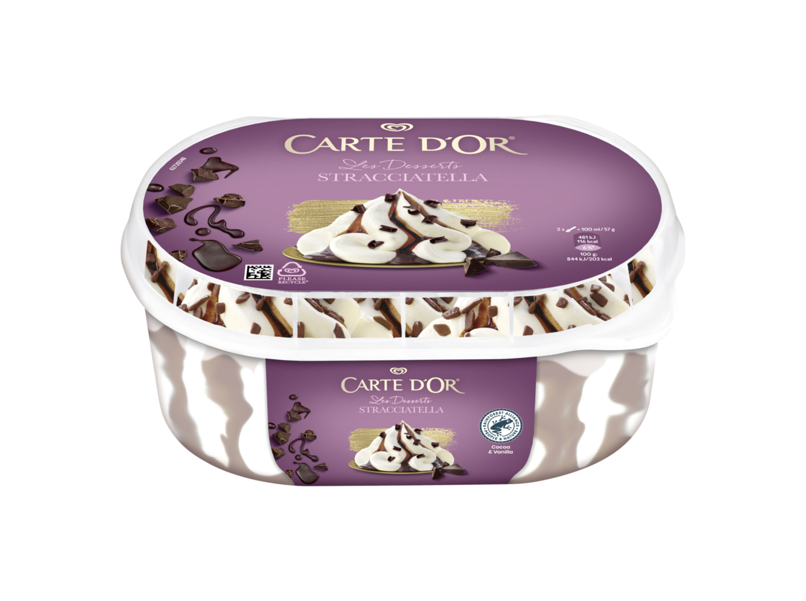 GELADO CARTE D'OR STRACIATELLA 825ML image number 0