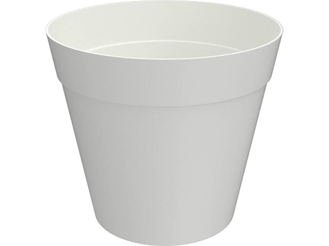 VASO DE PL&Aacute;STICO GARDENSTAR BRANCO &Oslash;30CM