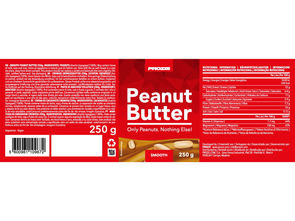MANTEIGA PROZIS AMENDOIM CREMOSA 250G image number 1
