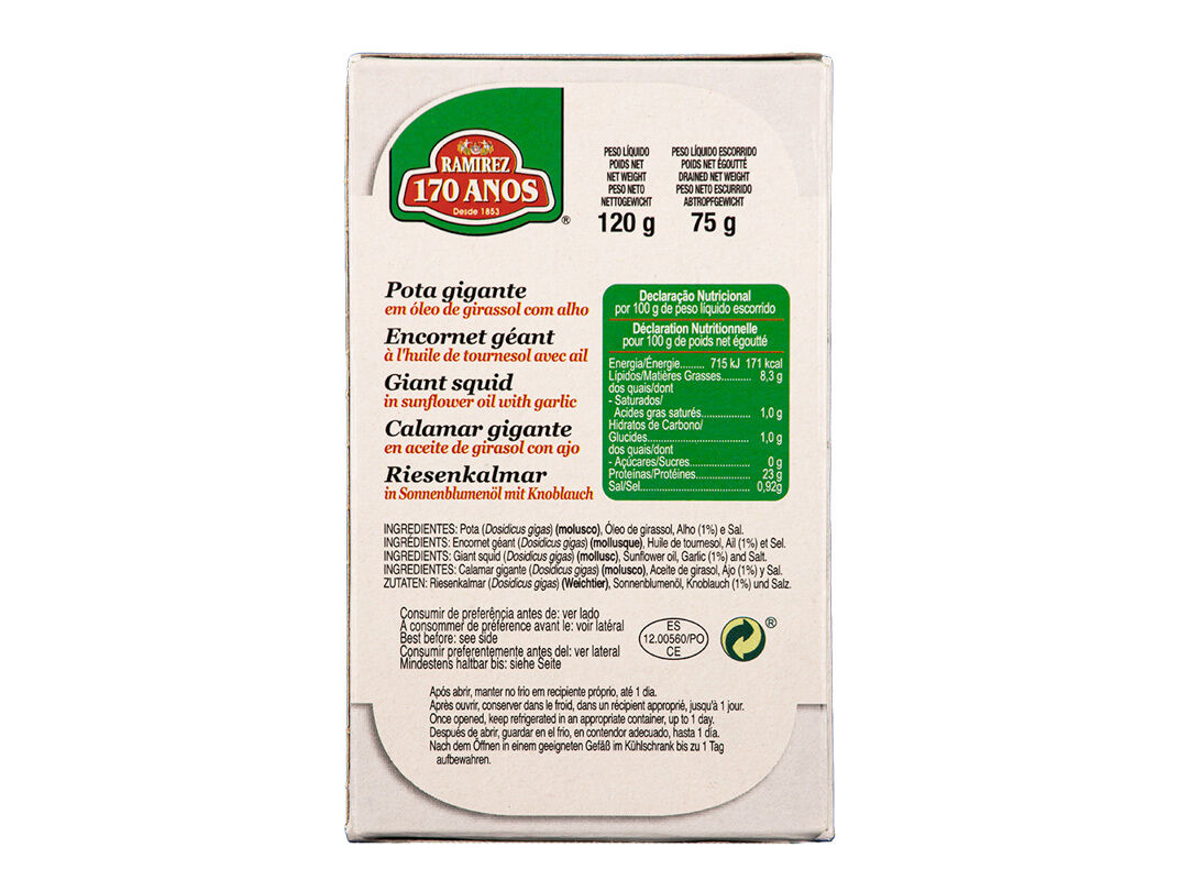 POTA GIGANTE RAMIREZ &Oacute;LEO E ALHO 120(75)G image number 1